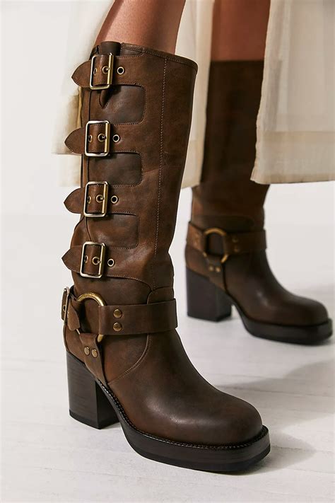 miu miu boot dupes|Affordable Engineer Boots Dupe 2024 .